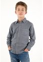 Camisa Oxford Manga Larga Azul Para Niño de Tennis