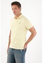 Tennis Polo Slim Fit Amarilla Licra Para Hombre de Tennis