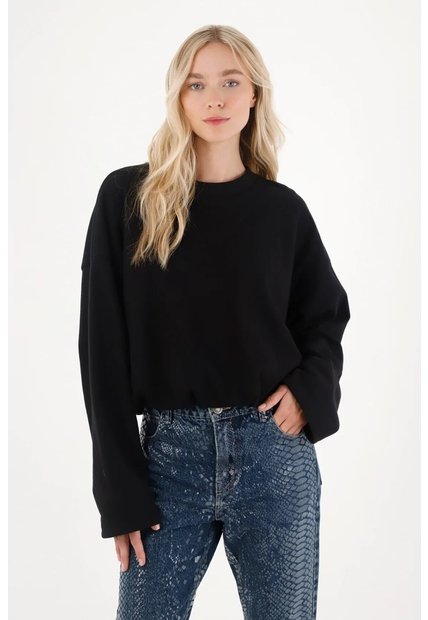 Tennis Buzo Cerrado Negro Para Mujer