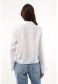 Tennis Camisa En 100% Lino Con Tiras Que Anudan En Frente Blanca Para Mujer de Tennis
