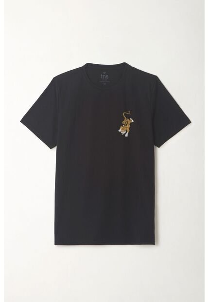 Tennis Camiseta Estampada Negra Para Hombre