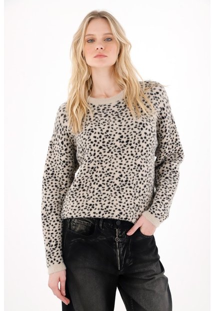 Tennis Buzo Tejido Afelpado Animal Print Con Estructura Ligera Para Mujer