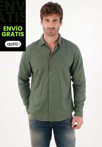 Tennis Camisa Manga Larga Preteñida Verde Para Hombre Tennis