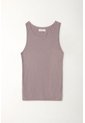 Tennis Camiseta Manga Sisa Gris Con Detalle Fruncido Para Mujer de Tennis
