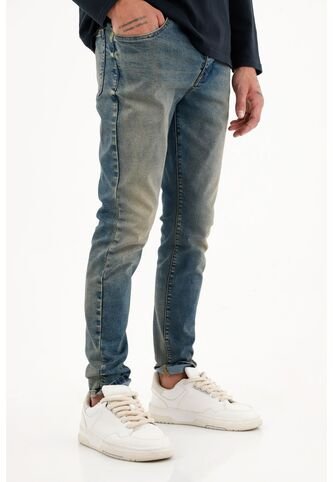 Tennis Jean Super Skinny Tiro Medio Azul Para Hombre Tennis