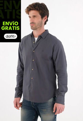 Tennis Camisa Clásica Manga Larga Azul Para Hombre Tennis