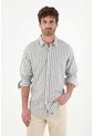 Tennis Camisa Preteñida A Rayas Verde Para Hombre de Tennis