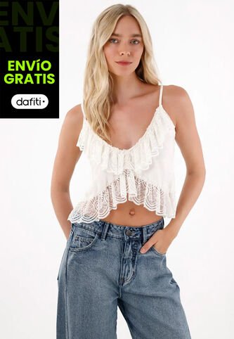 Tennis Camisa Con Encaje Para Mujer Tennis