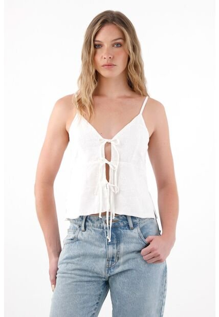 Tennis Camisa Pretinera Bordada Cruda Para Mujer