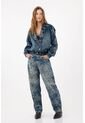 Tennis Jean Relax Fit Con Estampado Floral En Denim Para Mujer de Tennis