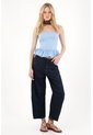 Tennis Camisa Strapless Con Ruedo Englobado Azul Para Mujer de Tennis