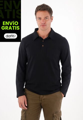 Tennis Camiseta De Cuello Polo Negra Para Hombre Tennis