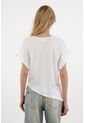 Tennis Camiseta Manga Sisa Con Ruedo Asimétrico Blanca Para Mujer de Tennis