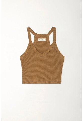 Tennis Camiseta Con Cuello En V Café Con Estructura Suave Para Mujer Tennis