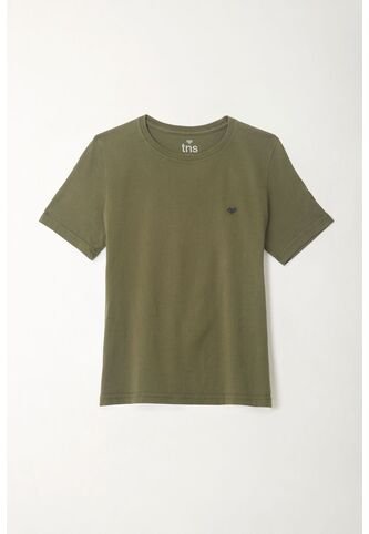 Camiseta Verde Cuello Redondo Para Niño Tennis