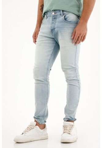 Tennis Jean Super Skinny Tiro Medio Claro Para Hombre Tennis