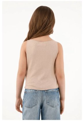 Camiseta Crudo Manga Sisa Para Niña