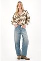 Tennis Jean Horseshoe Tiro Bajo Azul De Silueta Amplia Para Mujer de Tennis