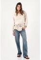 Tennis Cazadora Fit Relajado Con Cinturón De Algodón Beige Para Mujer de Tennis