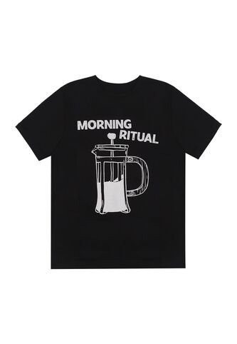 Tennis Camiseta Negra Con Estampado Para Hombre Tennis