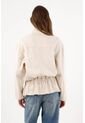 Tennis Cazadora Fit Relajado Con Cinturón De Algodón Beige Para Mujer de Tennis