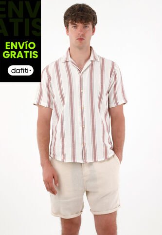 Tennis Camisa Con Diseño A Rayas Para Hombre Tennis