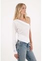 Tennis Camisa De Un Solo Hombro Blanca Para Mujer de Tennis
