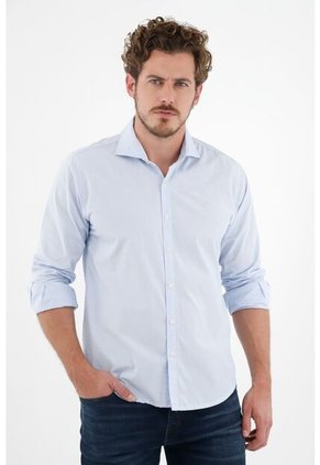 Tennis Camisa Clásica Azul Para Hombre