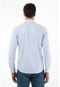 Camisa En Popelina Manga Larga Azul Para Hombre de Tennis