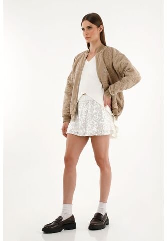 Tennis Falda Crudo Con Diseño En Lentejuelas Para Mujer Tennis