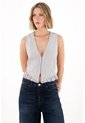 Tennis Chaleco Con Bolero En Ruedo Gris Para Mujer de Tennis