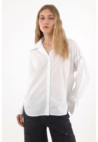 Tennis Camisa Manga Larga Oversized Blanca Para Mujer Tennis