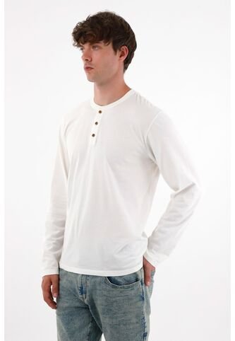 Tennis Camiseta Manga Larga Con Botones Crudo Para Hombre Tennis