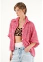 Camisa Rosada En Tela Tipo Tweed Para Mujer de Tennis