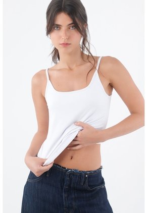 Tennis Camiseta De Tiras Blanca Para Mujer