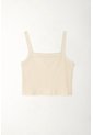 Tennis Camiseta En Rib Crudo Con Acabado Mate Para Mujer de Tennis