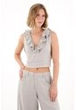 Tennis Camisa En Lino Con Bolero Gris Para Mujer de Tennis