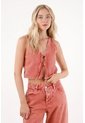 Tennis Chaleco En Bull Denim Rojo Para Mujer de Tennis
