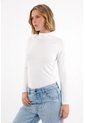 Tennis Camiseta Manga Larga Cuello Tortuga Crudo Para Mujer de Tennis