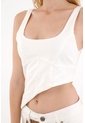 Camisa Tipo Crop Crudo Para Mujer de Tennis