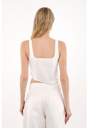 Camisa Tipo Crop Crudo Para Mujer