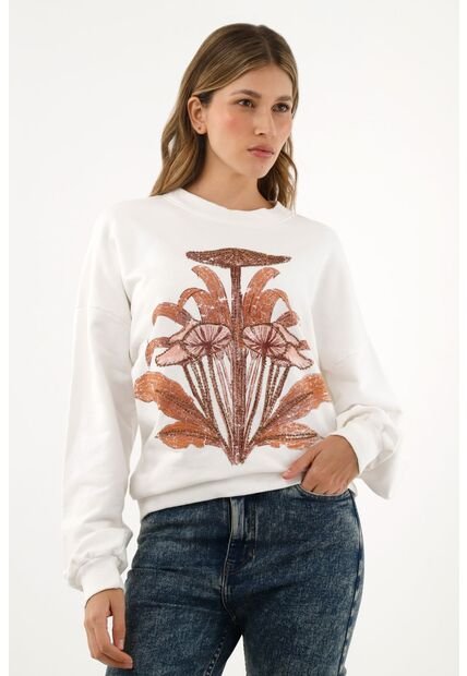 Buzo Crudo De Silueta Amplia Para Mujer