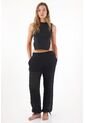 Tennis Pantalón Jogger Con Tiras Que Anudan Negro Para Mujer de Tennis