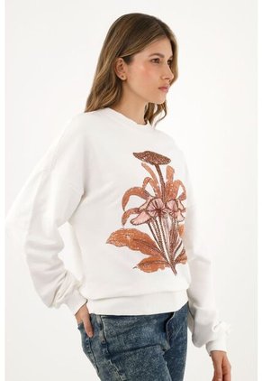 Buzo Crudo De Silueta Amplia Para Mujer