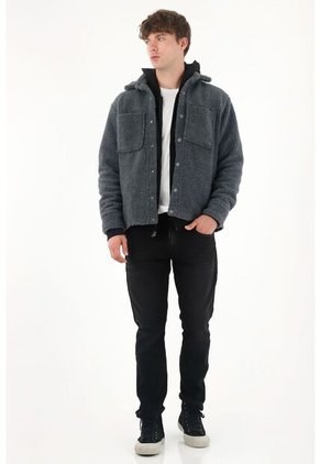 Tennis Abrigo Con Bolsillo Delantero Gris Para Hombre