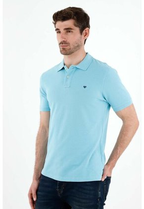 Tennis Polo Azul Con Raqueta Multicolor Para Hombre