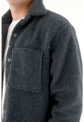 Tennis Abrigo Con Bolsillo Delantero Gris Para Hombre