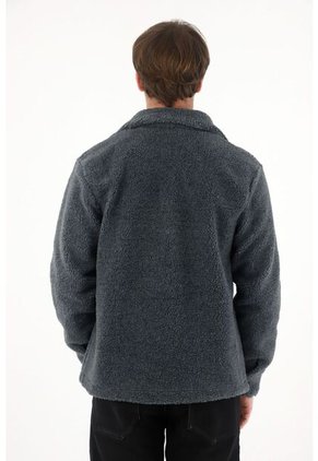 Tennis Abrigo Con Bolsillo Delantero Gris Para Hombre