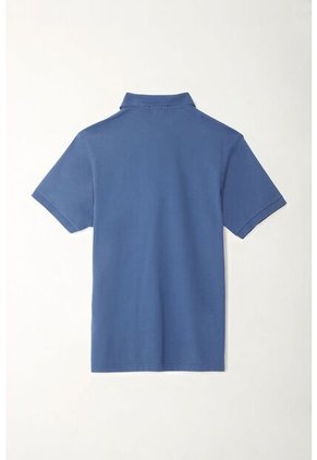 Tennis Polo Azul Lycra-Algodón Para Hombre