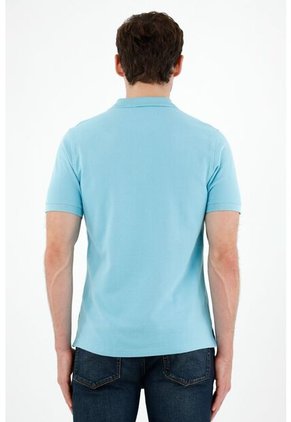 Tennis Polo Azul Con Raqueta Multicolor Para Hombre